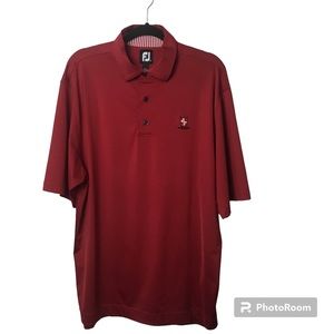 FootJoy red short sleeve golf polo shirt. Maryland. Large